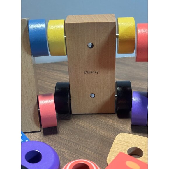 Disney Wooden Stacking Train Toy  Mickey Mouse Wood Block Set Kids Pretend Play - Picture 3 of 8